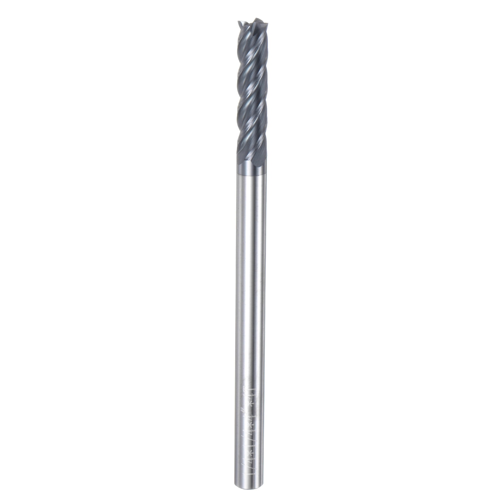 Uxcell Solid Carbide Square End Mill 1/4" Dia AlTiN Coated 4 Flutes Milling Bit Cutter 1/4" Shank 4" Long