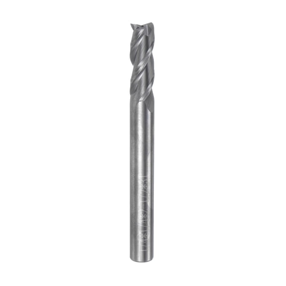 Uxcell Solid Carbide Square End Mill 1/4" Dia Uncoated 3 Flutes Milling Bit Cutter 1/4" Shank 2-1/2" Long