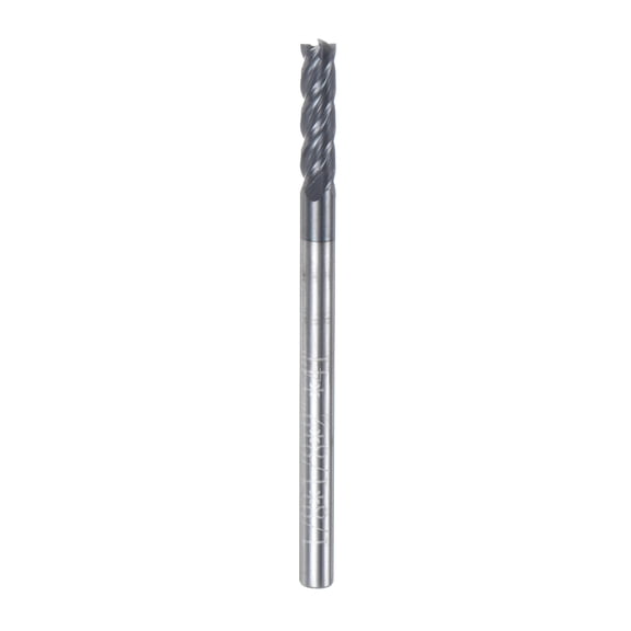 Uxcell Solid Carbide Square End Mill 1/8" Dia AlTiN Coated 4 Flutes Milling Bit Cutter 1/8" Shank 2" Long