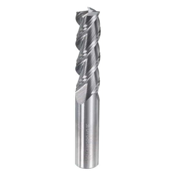 Uxcell Solid Carbide Square End Mill 3/8" Dia 3 Flutes Milling Bit Cutter 3/8" Shank 2-1/2" Long