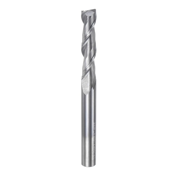 Uxcell Solid Carbide Square End Mill 3/8" Dia Uncoated 2 Flutes Milling Bit Cutter 3/8" Shank 4" Extra Long