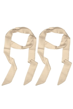 Solid Long Neckerchief, Stylish Ribbon Scarf Pure Skinny Scarf Necktie Khaki