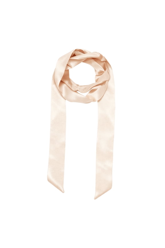 Solid Long Neckerchief, Stylish Ribbon Skinny Pure Neck Scarf Silk Necktie Ribbon Women Headband Tie 40" & Light Pink - Fit For(Handbag/Wrap/Hair Scarves/Belt Decor
