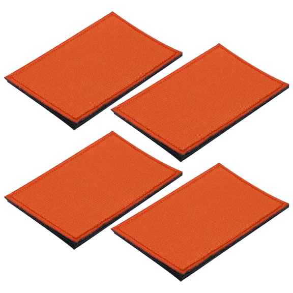 Uxcell Solid Orange Flag Patch Flags Embroidered Patches 3.15x1.97 Inch for Vest Clothes Backpacks Hats,Pack of 4