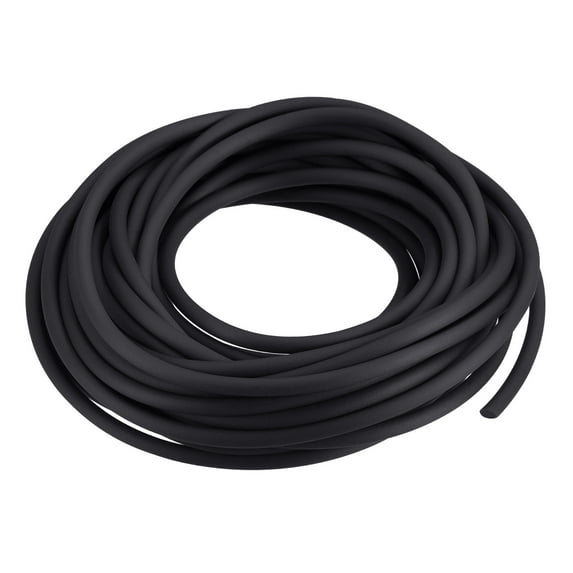 Uxcell Solid Rubber Cord Tubing 33ft 1.5mm(1/16") Dia Matte Black Rubber Tube for DIY Craft Making