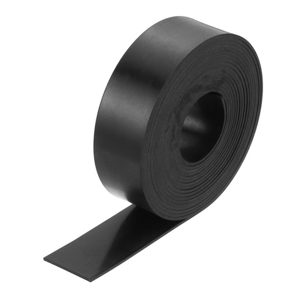 Uxcell Solid Rubber Sheet 1/16" Thick x 1" Wide x 120" Long, Anti-Slip Neoprene Rubber Roofing Material for Gaskets DIY Material, Pads