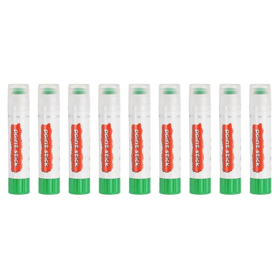 Uxcell Solid Tempera Paints, 9 Pcs Washable Paint Sticks Paint Pens, Green