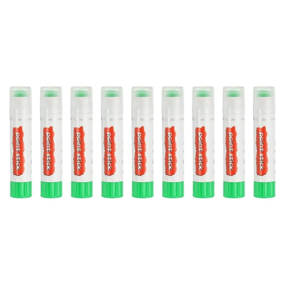 Uxcell Solid Tempera Paints, 9 Pcs Washable Paint Sticks Paint Pens, Light Green