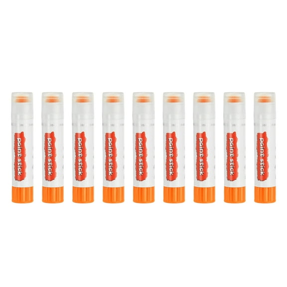 Uxcell Solid Tempera Paints, 9 Pcs Washable Paint Sticks Paint Pens, Orange