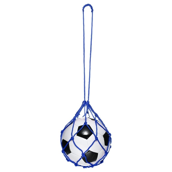 Uxcell Solo Soccer Training Ball Net, Football Practice Net Fits Ball Size 3, 4, 5 Blue 1Pcs