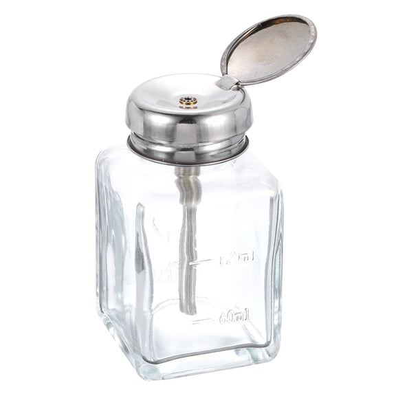 Uxcell Solvent Alcohol Dispensers 120ml Conical Push Down Liquid Bottle Steel Tube Copper Core