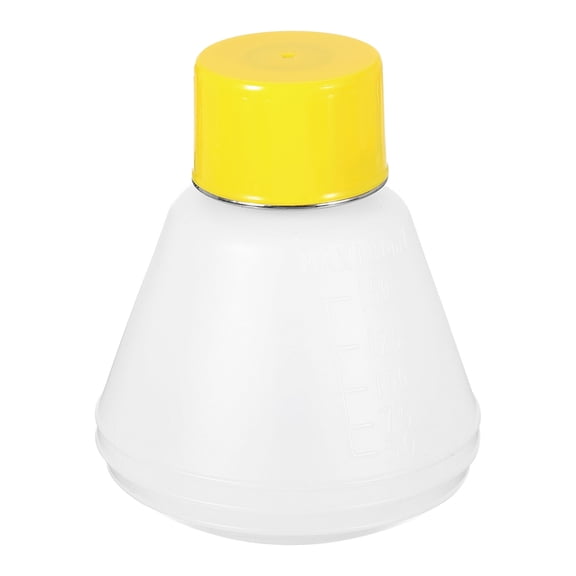 Uxcell Solvent Alcohol Dispensers 180ml Conical Push Down Liquid Bottle Plastic Lid Aluminum Core, White