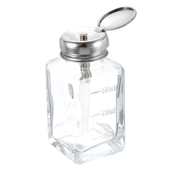 Uxcell Solvent Alcohol Dispensers 180ml Push Down Liquid Bottle Sprinkler Plastic Tube Copper Core