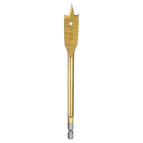 Uxcell Spade Drill Bit 5/8" Paddle Flat Bits for Woodworking Fiberglass Gold Tone