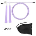 thumbnail image 1 of Uxcell Speed Jump Rope Adjustable Speed Skipping Rope with Storage Bag and Spare Parts Light Purple, 1 of 6