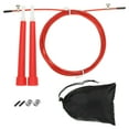 thumbnail image 1 of Uxcell Speed Jump Rope Adjustable Speed Skipping Rope with Storage Bag and Spare Parts Red, 1 of 6