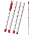 thumbnail image 1 of Uxcell Spin Mop Replacement Handle, 4 Section 30-to-58" Easy Wring Mop Replacement Stick Refills Screw Joint for Floor Ceiling Wall Cleaning, Red(Head & Base Not Included), 1 of 7