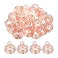thumbnail image 1 of Uxcell Spiral Bead Cages Pendant,20Pc 25x30mm Thickened Spring Stone Holder,Rose Gold, 1 of 6