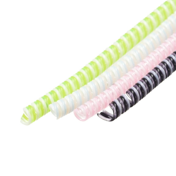 Uxcell Spiral Cable Protector for USB Cord Sleeve 4.6 Feet Each, Pink,White,Green,Black