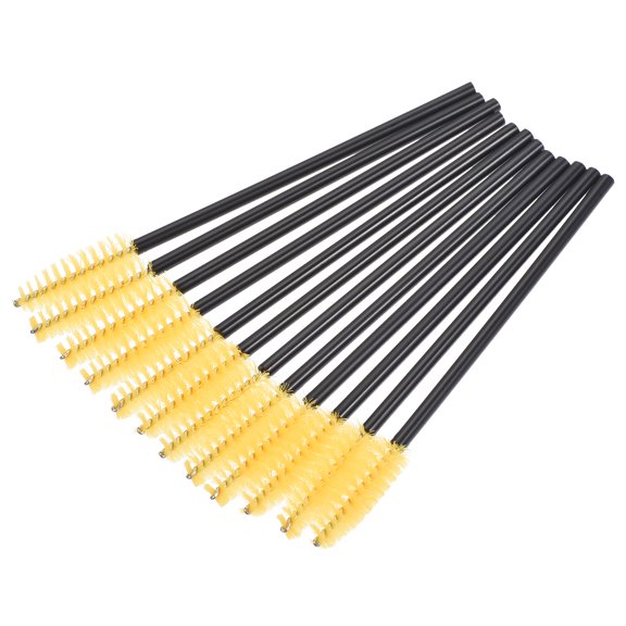 Uxcell Spiral Duster Crevice Cleaning Tool Mini Nylon Brush Yellow 12 Pack