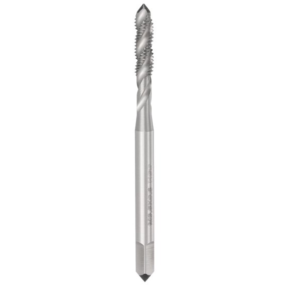 Uxcell Spiral Flute Tap M3.5 x 0.6 High Speed Steel Polished Finish Spiral Flute Plug Threading Tap Tool Tapping Bit for Drilling Milling