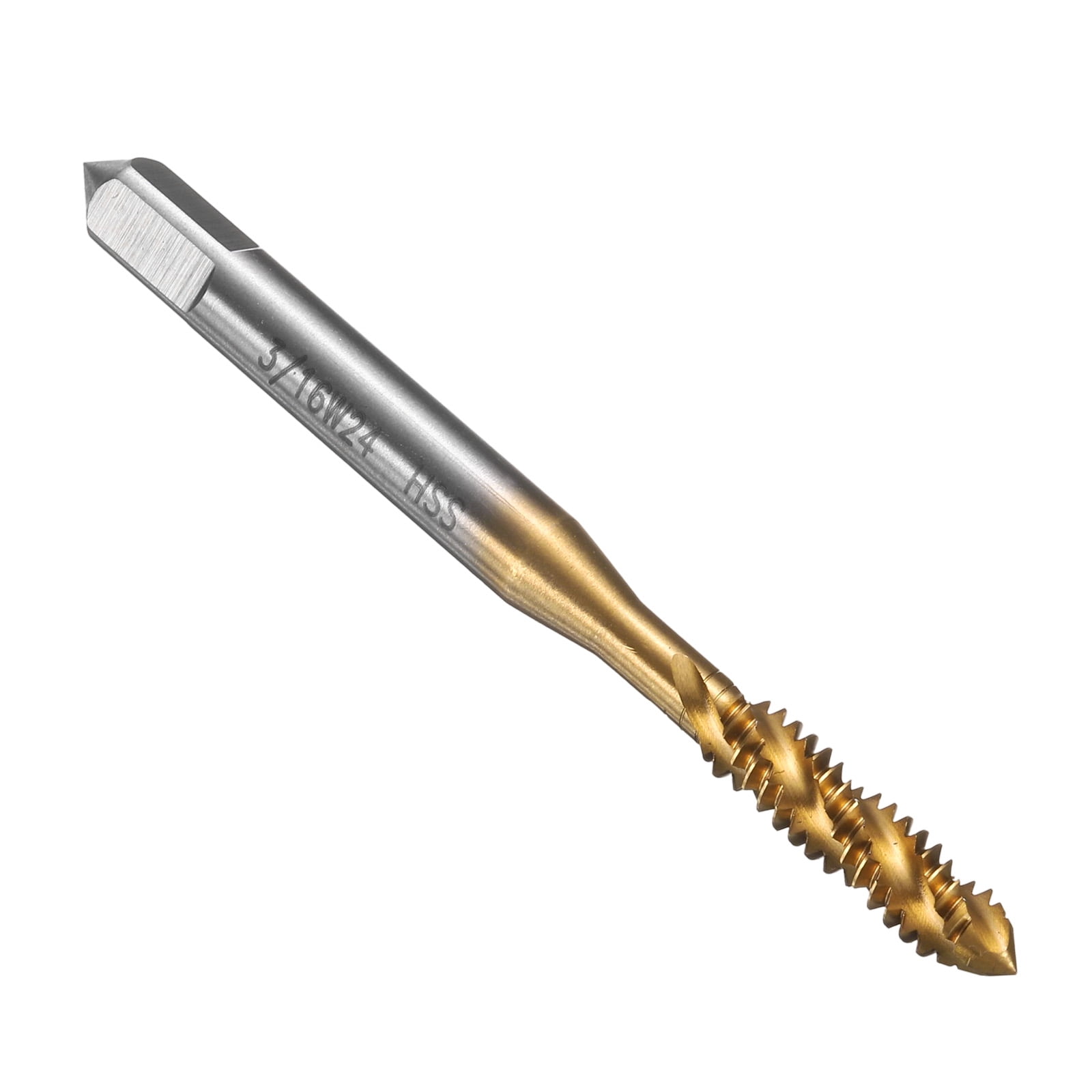 Uxcell Spiral Flute Thread Taps 3/16-24 BSW H2 Machine Threading Tap ...