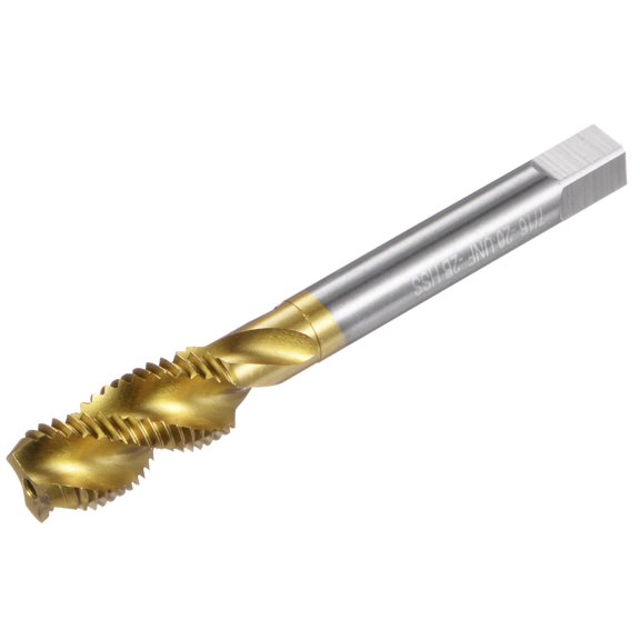 Uxcell Spiral Flute Thread Taps 7/16-20 UNF 2B Titanium Coated Screw Threading Tapping Tools