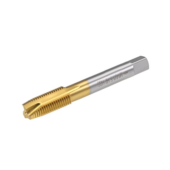 Uxcell Spiral Point Plug Threading Tap M14 x 1.5 Thread, Ground Threads H2 3 Flutes, HSS 6542 Titanium Coated