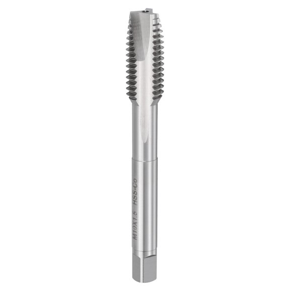 Uxcell Spiral Point Tap M10 x 1.5 High Speed Steel M35 Polished Finish Spiral Point Plug Threading Tap Tool Tapping Bit for Drilling Milling