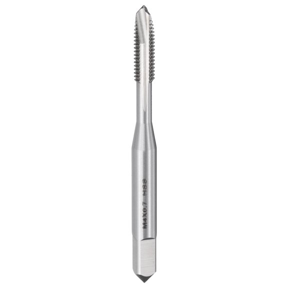 Uxcell Spiral Point Tap M4 x 0.7 High Speed Steel M2 Polished Finish Spiral Point Plug Threading Tap Tool Tapping Bit for Drilling Milling