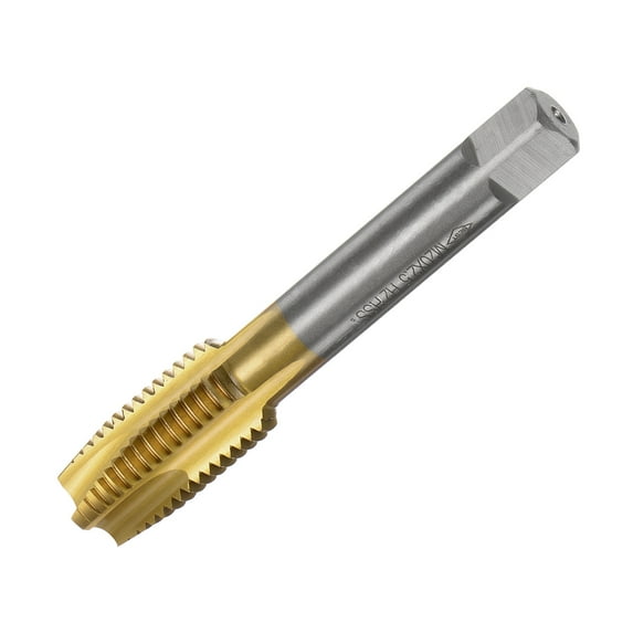 Uxcell Spiral Point Threading Taps M20 x 2.5 H2 Titanium Coated High Speed Steel Screw Thread Tap