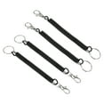 thumbnail image 1 of Uxcell Spiral Retractable Spring Coil Keychain Stretch Cord Key Ring for Keys Wallet Cellphone Black, 1 of 5