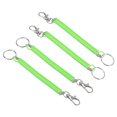 thumbnail image 1 of Uxcell Spiral Retractable Spring Coil Keychain Stretch Cord Key Ring for Keys Wallet Cellphone Green, 1 of 5