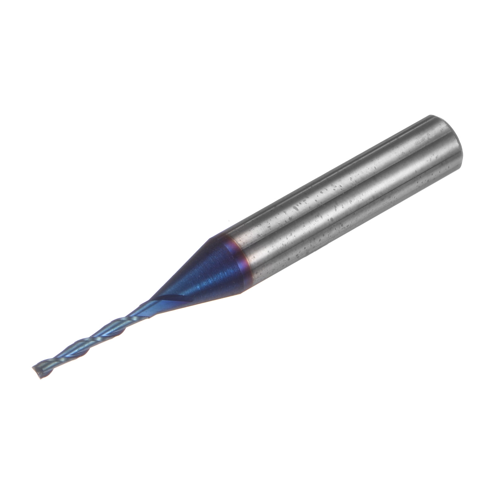Uxcell Spiral Router Bit 1/16" Dia 1/4" Shank Up Cut 2 Flutes Blue Nano Coated CNC End Mill Milling Bits