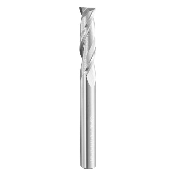 Uxcell Spiral Router Bit 1/4" x 1/4" x 1" x 2-1/2" 2 Flutes 30 Degree Helix HRC49-51 Up Cut End Mill Bits