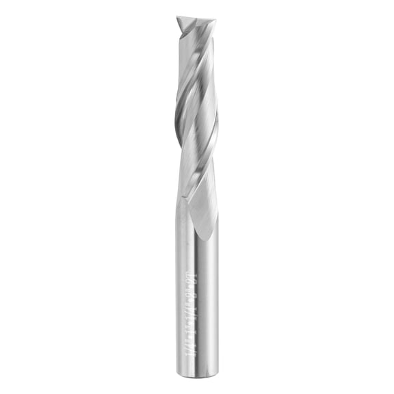 Uxcell Spiral Router Bit 1/4" x 1/4" x 1" x 2" 2 Flutes 30 Degree Helix HRC44-46 Up Cut End Mill Bits