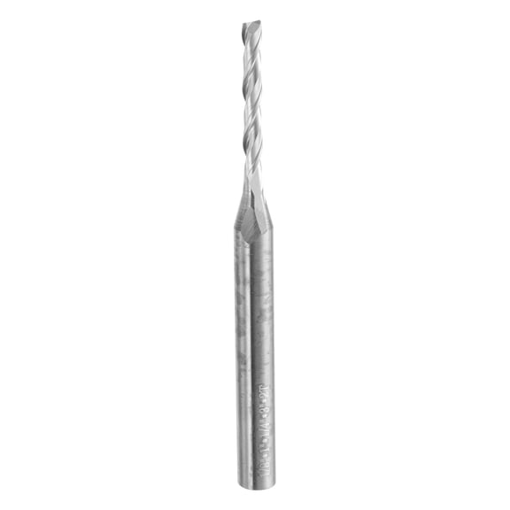 Uxcell Spiral Router Bit 1/4" x 1/8" x 1" x 3" 2 Flutes 30 Degree Helix HRC49-51 Up Cut End Mill Bits