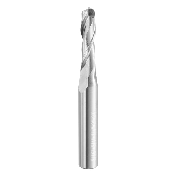 Uxcell Spiral Router Bit 1/4" x 3/16" x 3/4" x 2" 2 Flutes 30 Degree Helix HRC44-46 Up Cut End Mill Bits
