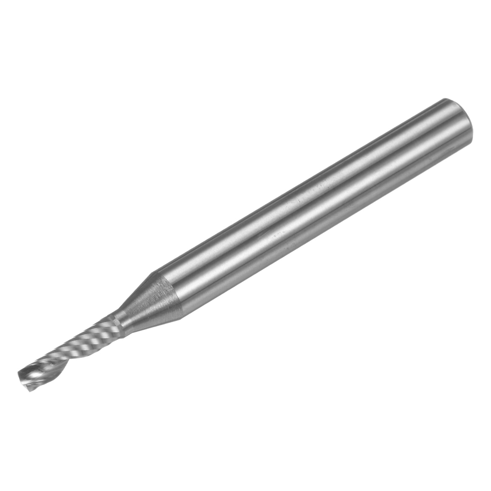 HARFINGTON 1/2" Solid Carbide Spiral Router Bit – 3-Flute Up-Cut End Mill For Wood, Plastic & Soft Metals (1-1/2" Cut Length, 3-1/2" Overall)