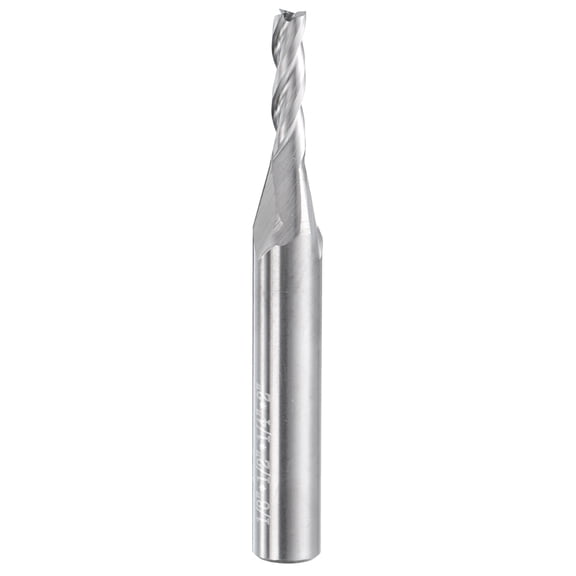 Uxcell Spiral Router Bit 1/8" x 1/2" x 1/4" x 2" 3 Flutes Solid Carbide CNC End Mill Milling Bit