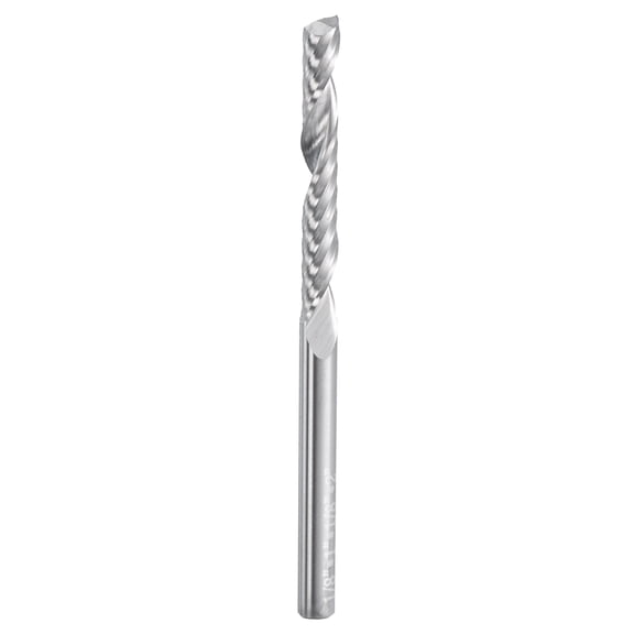 Uxcell Spiral Router Bit 1/8" x 1" x 1/8" x 2" 1 Flute Solid Carbide CNC End Mill Milling Bit