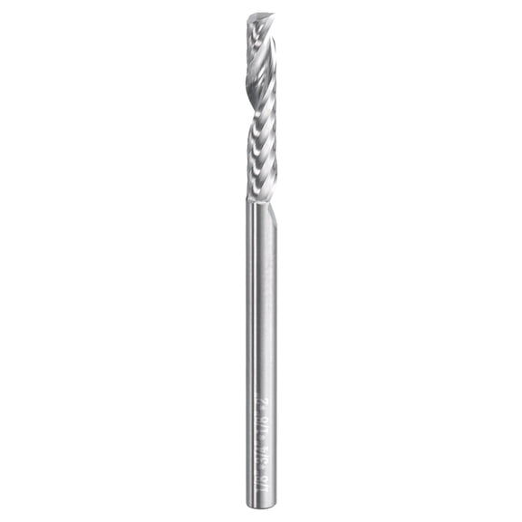 Uxcell Spiral Router Bit 1/8" x 3/4" x 1/8" x 2" 1 Flute Solid Carbide CNC End Mill Milling Bit