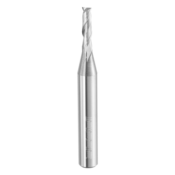 Uxcell Spiral Router Bit 6mm x 3mm x 12mm x 50mm 2 Flutes 30 Degree Helix HRC44-46 Up Cut End Mill Bits