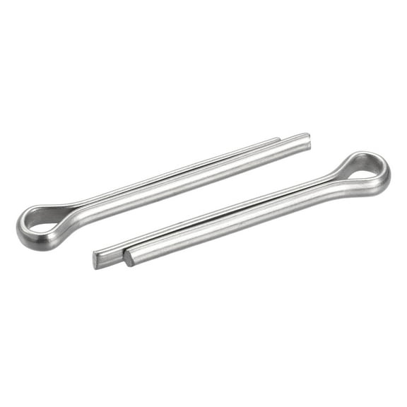 Uxcell Split Cotter Pin, 6x50mm Stainless Steel Clip Fastener Fitting Silver 8Pack