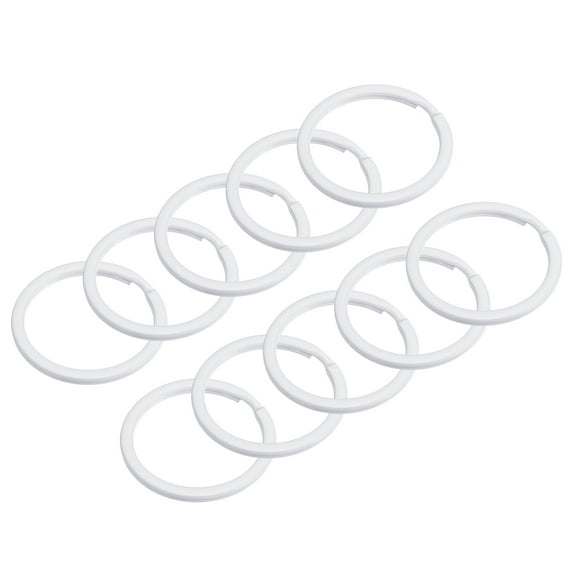 Uxcell Split Keychain Rings, 30mm/1.2 inch Round Flat Key Holder, White, 24Pcs