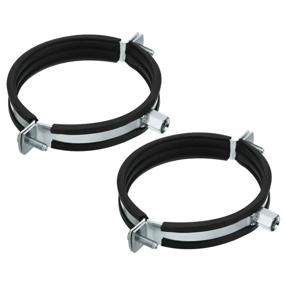 Uxcell Split Ring Pipe Hanger, 2Pcs 4"(100mm) Zinc Plated Iron Wall Ceiling Mount Pipe Bracket Support Clamp