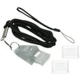 thumbnail image 1 of Uxcell Sports Whistle, Plastic Whistle with Lanyard and Mouth Grip Super Loud, White, 1 of 6