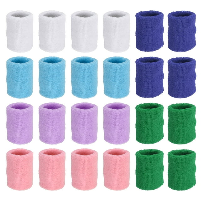 Uxcell Sports Wristbands, Athletic Cotton Terry Cloth Absorbent Wrist Sweatband for Tennis