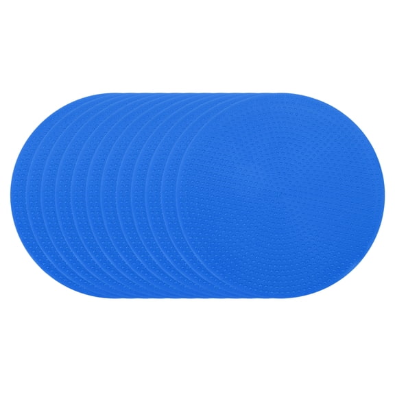Uxcell Spot Markers 4 Inch, Non-Slip Floor Dots Agility Markers Flat Field Cones Poly Dots, Blue 12 Pcs