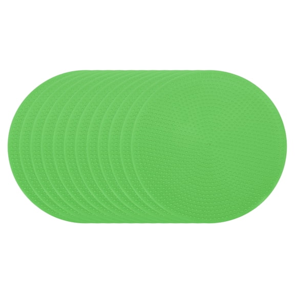 Uxcell Spot Markers 4 Inch, Non-Slip Floor Dots Agility Markers Flat Field Cones Poly Dots, Green 12 Pcs